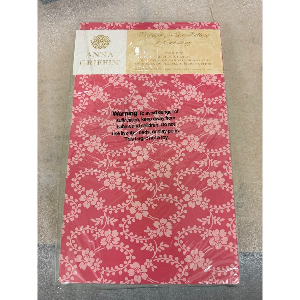 Anna Griffin Cardstock Die-Cutting Embossing 108 Sheets 9.6x5.75 Paper Kit NIB
